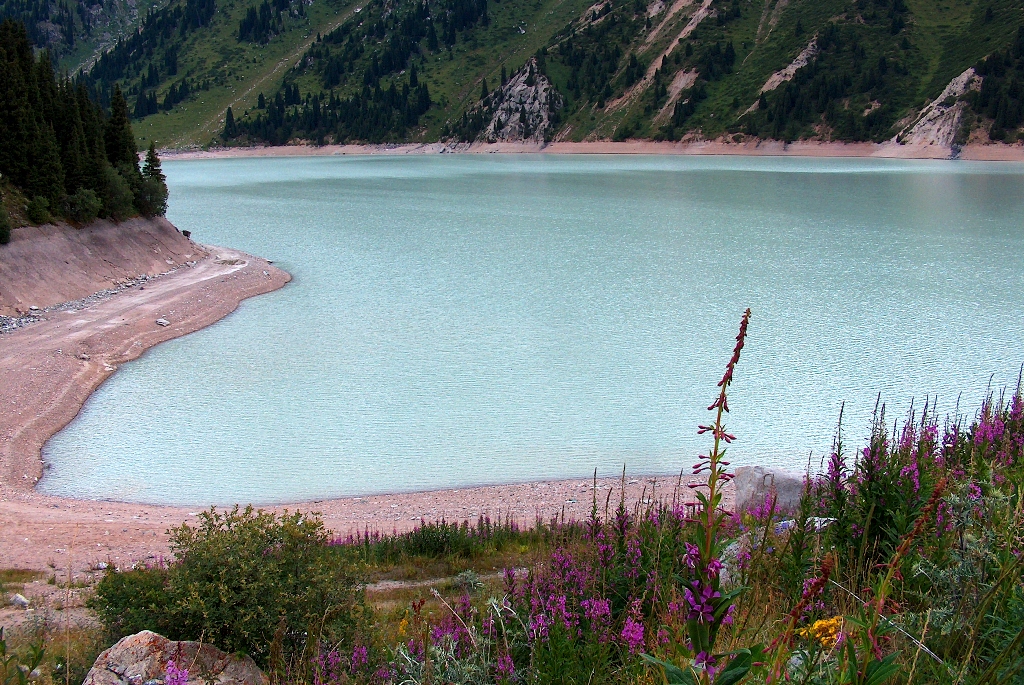 Lake Big Almaty. Zailiyskiy Ala-Tau. National park Ile-Alatau. Almaty of province.